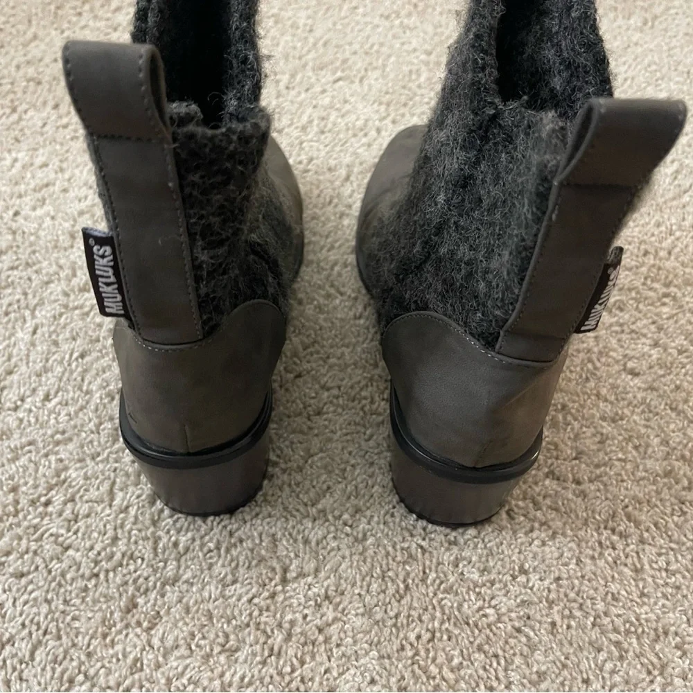 Muk Luks wool blend upper western booties size 8 block heel bohochic bohemian